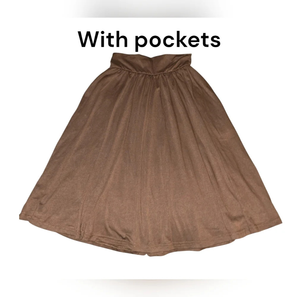 Womens Evervibe, size medium, brown skirt with pockets NEW WITH TAGS! - Picture 2 of 3